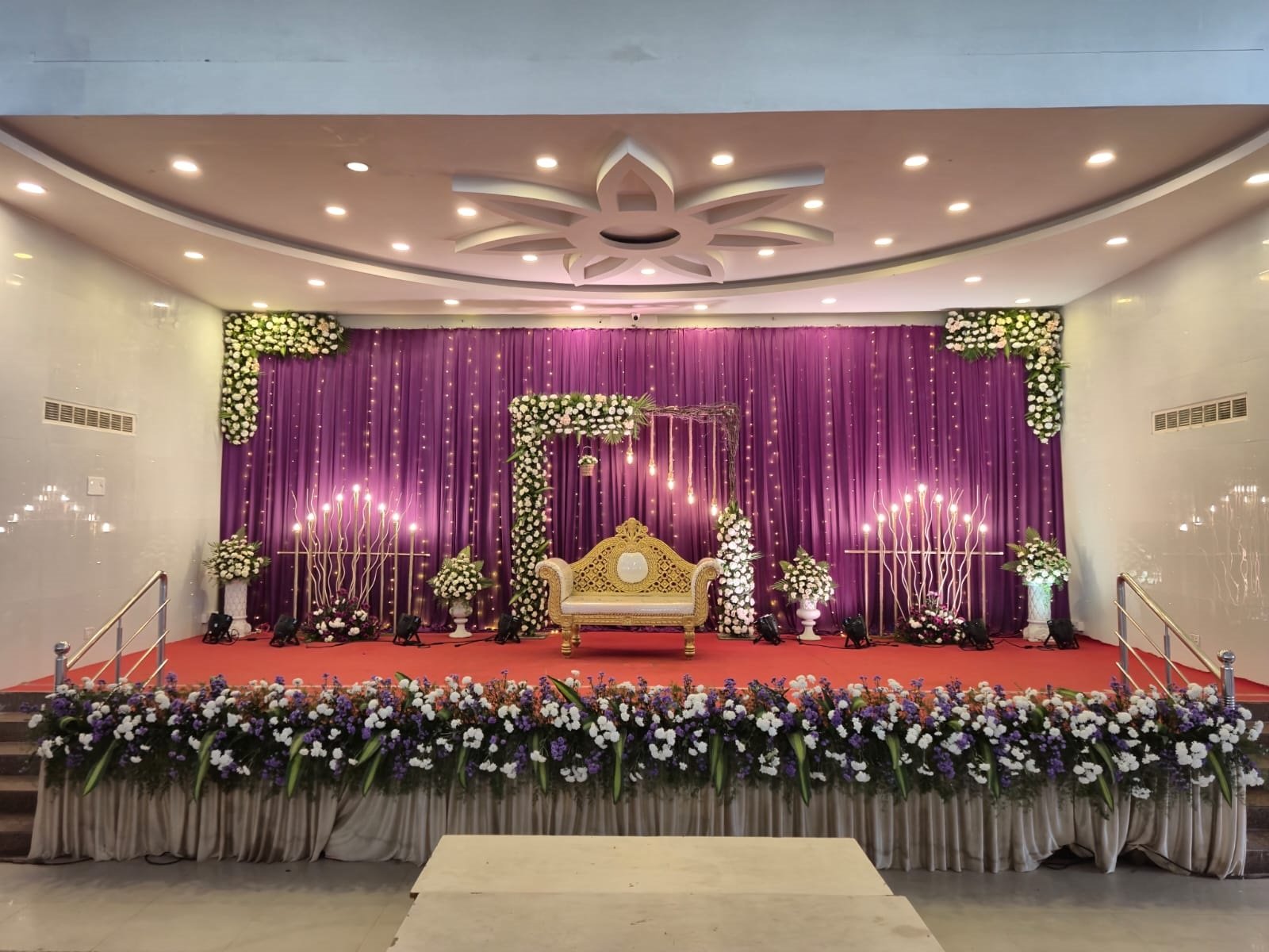 Grand stage at Surabhi Palace
